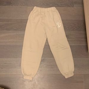 Beige sweatpants from Hollister